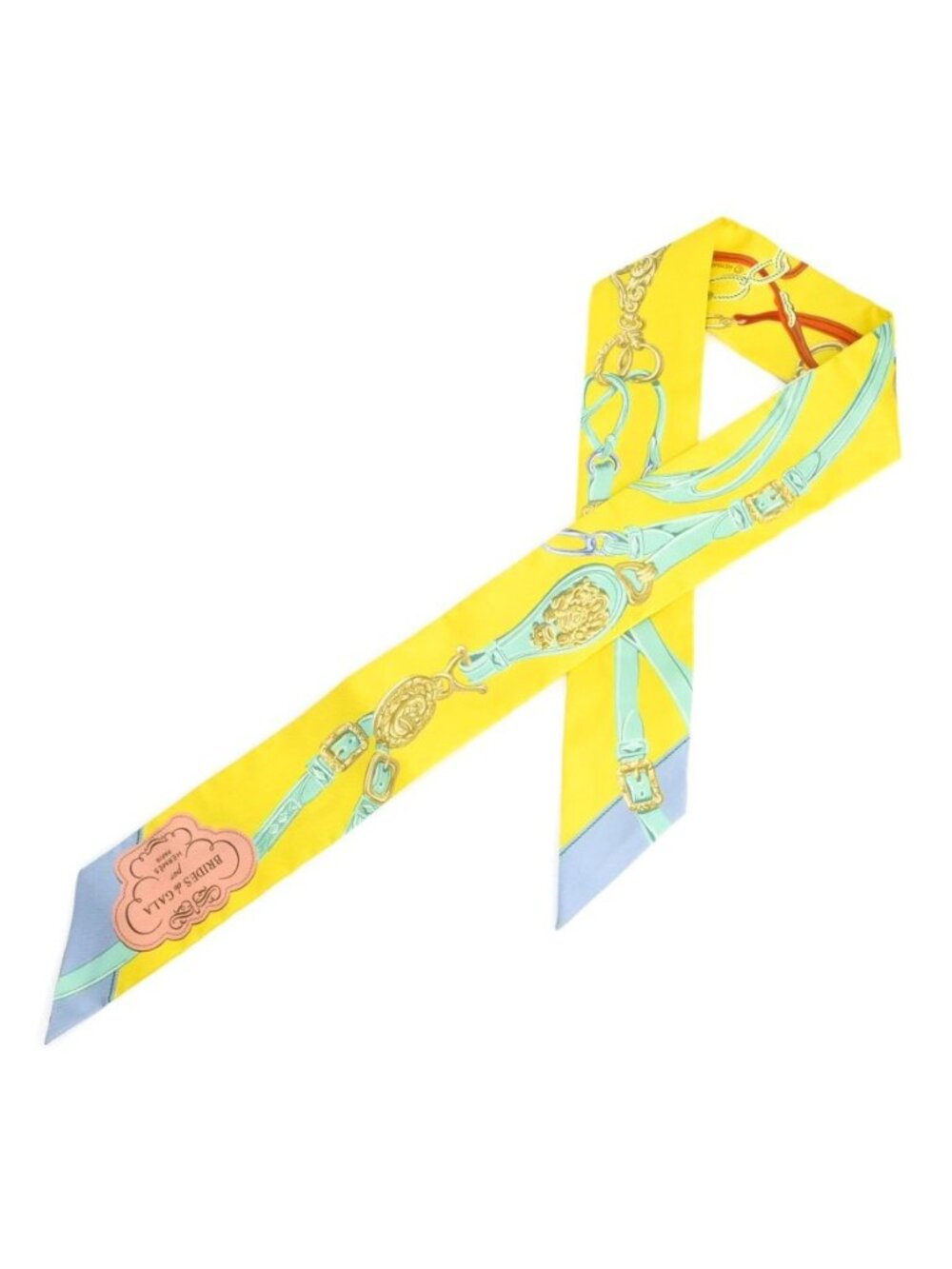 Hermes Scarf Twilly Scarves Yellow